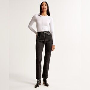 Abercrombie and Fitch Leather Denim 90’s relaxed jeans